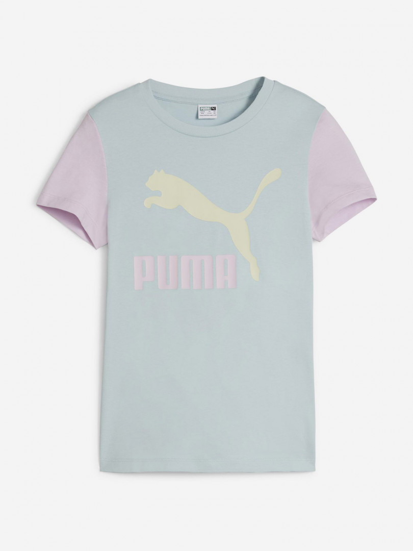 фото Футболка для девочек puma classics, голубой