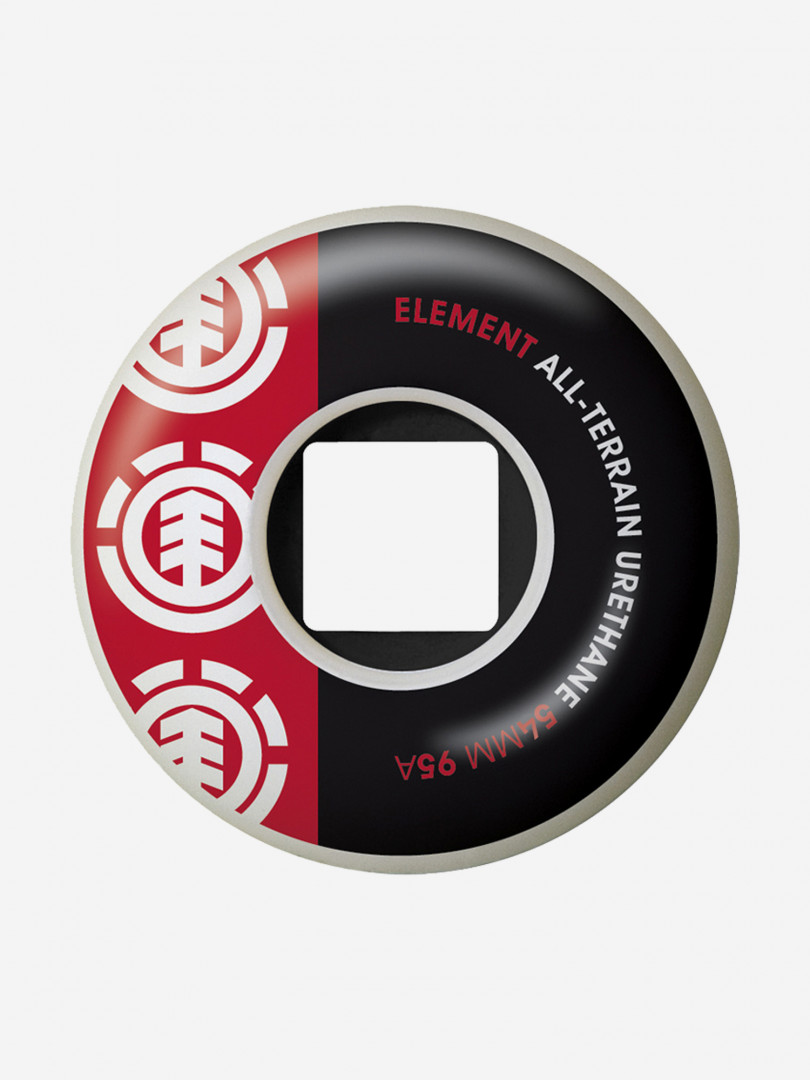 Набор колес для скейтборда Element 54х35 мм, 95А, 4 шт., Красный