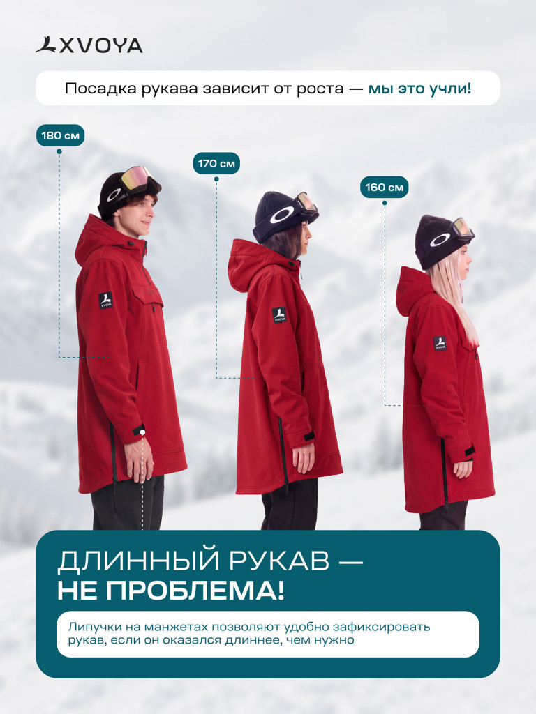 Анорак сноубордический XVOYA Base красный