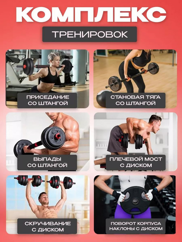 Гантели разборные Fitnesslive 25 кг