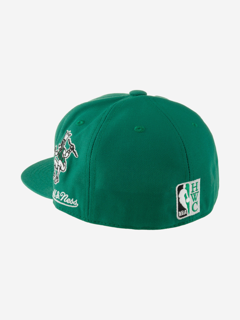 Бейсболка с прямым козырьком MITCHELL NESS 6HSFSH22016-BCEGREN Boston Celtics NBA (зеленый)