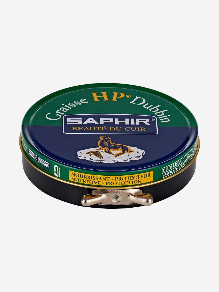 01 Пропитка для туристической обуви Saphir GRAISSE HP, банка, 100мл. (черный)