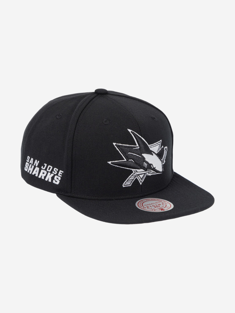 Бейсболка с прямым козырьком MITCHELL NESS HS8546-SJSBLCK San Jose Sharks NHL (черный)