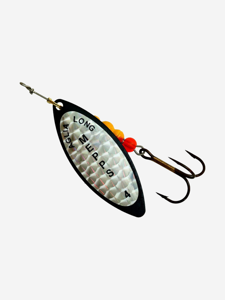 Блесна для рыбалки вертушка Mepps AGLIA LONG RAINBO, 4, Black, 1 штука