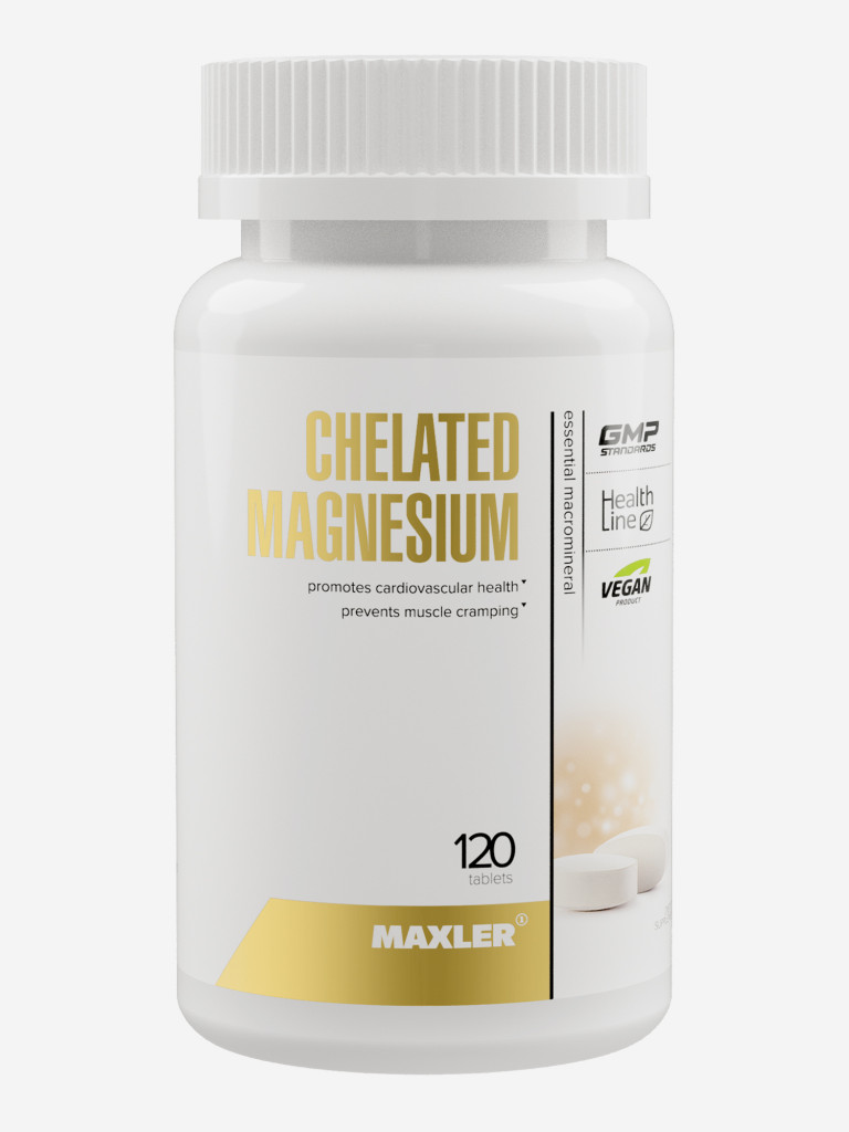 Магний (бисглицинат хелат) Maxler Chelated Magnesium, 120 таблеток