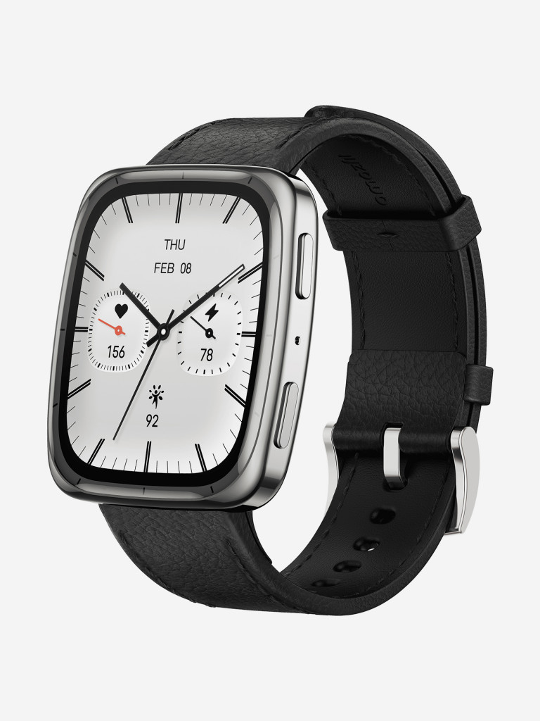 Умные часы Amazfit Active 2S Black Leather A2440 (+красный ремешок в комплекте)