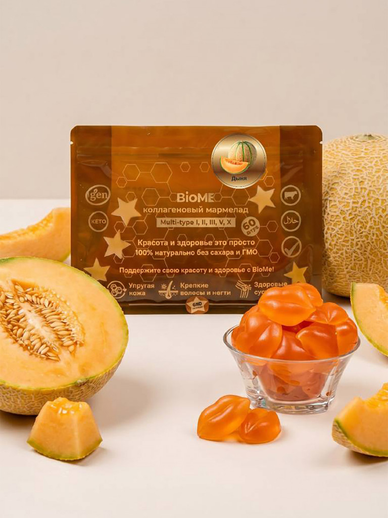 Коллагеновый мармелад BioMe со вкусом дыни