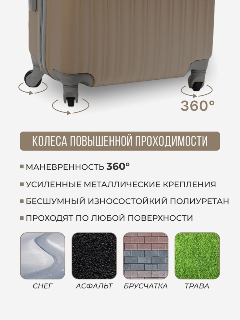 Чемодан Tevin XS ручная кладь пластиковый неубиваемый