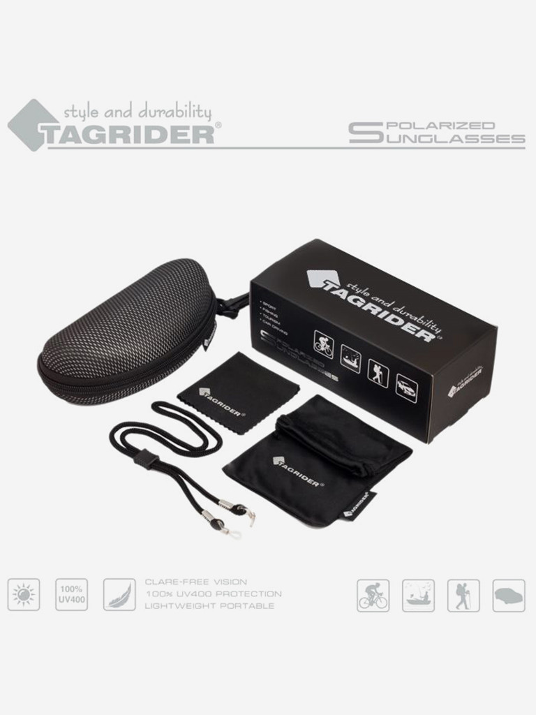 Очки поляризационные, солнцезащитные, антибликовые Tagrider в чехле N23-2 Gray