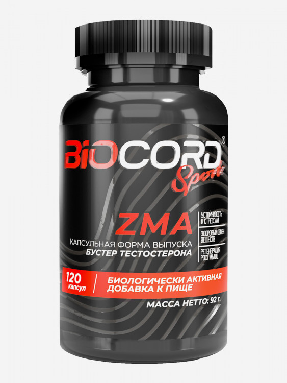Витаминный комплекс ZMA, Biocord Sport, 120 капсул массой 770 мг
