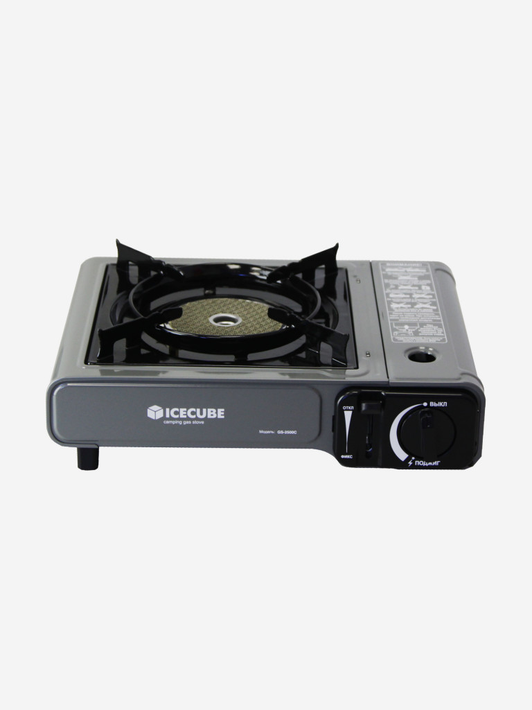 Газовая плита Ice Cube GS-2500, керамическая горелка, 2.3 кВт, 165 г/ч (+переходник)