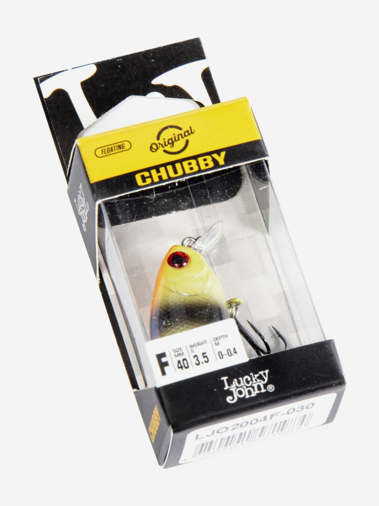 Воблер LUCKY JOHN Original CHUBBY F, длина 04 см,, крэнк для щуки, голавля, жереха, язя, окуня