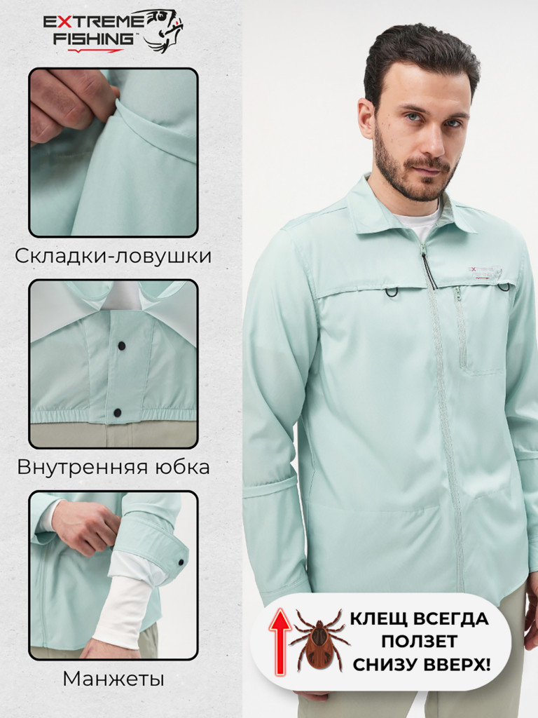 Костюм антиклещевой с пропиткой летний EF REPELIUM L Addiction, Sage Mint