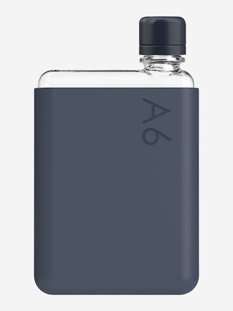 Бутылка с силиконовым чехлом Memobottle A6, синий