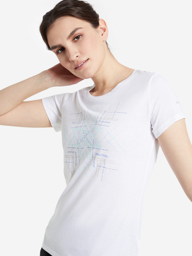 фото Футболка женская columbia daisy days ss graphic tee, белый