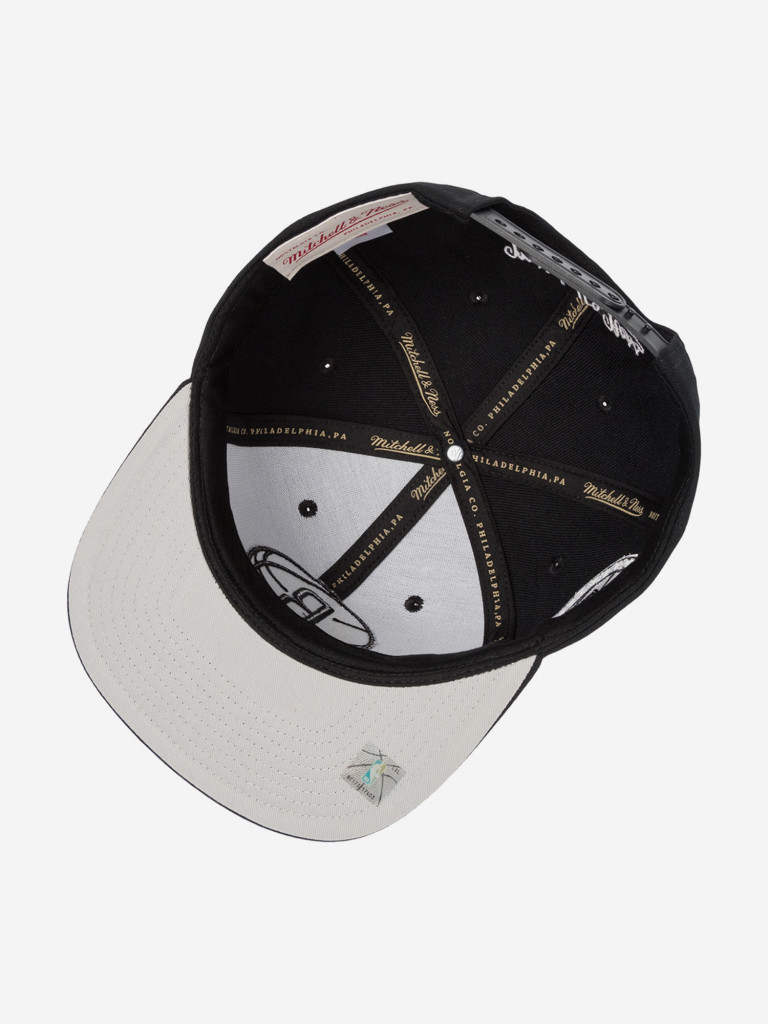Бейсболка с прямым козырьком MITCHELL NESS HS8547-BNEBLCK Brooklyn Nets NBA (черный)