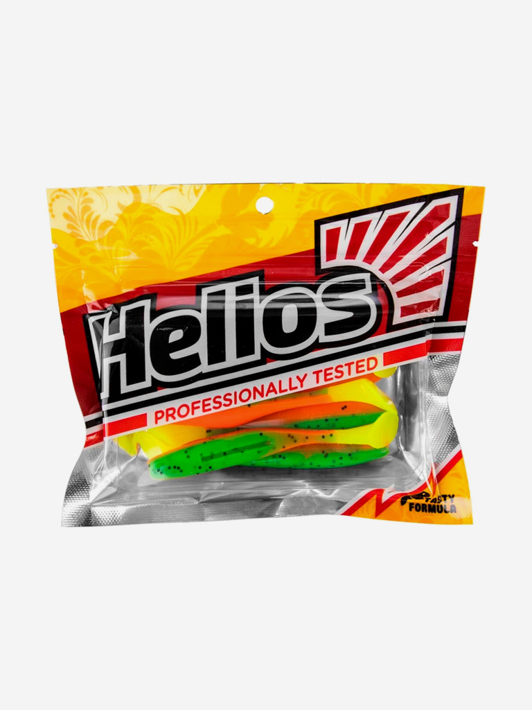 Мягкая приманка Helios Vigor, 3,75'' / 9,5 см, Pepper Green & Orange LT, 7 шт (HS-6-032)