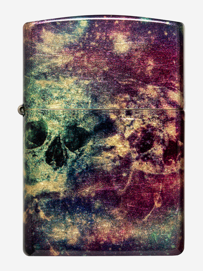 Зажигалка бензиновая ветроустойчивая Zippo Galaxy Skull 540 Tumbled Brass