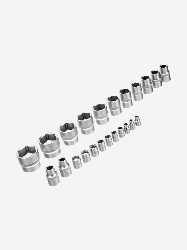 Набор инструментов, 1/2", 1/4", пластиковый кейс 76 предметов// Сибртех