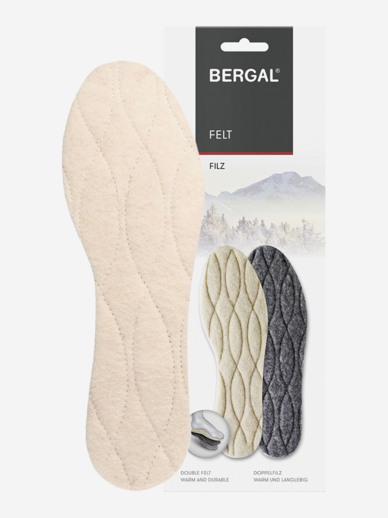 Стельки для обуви BERGAL Felt из натурального войлока