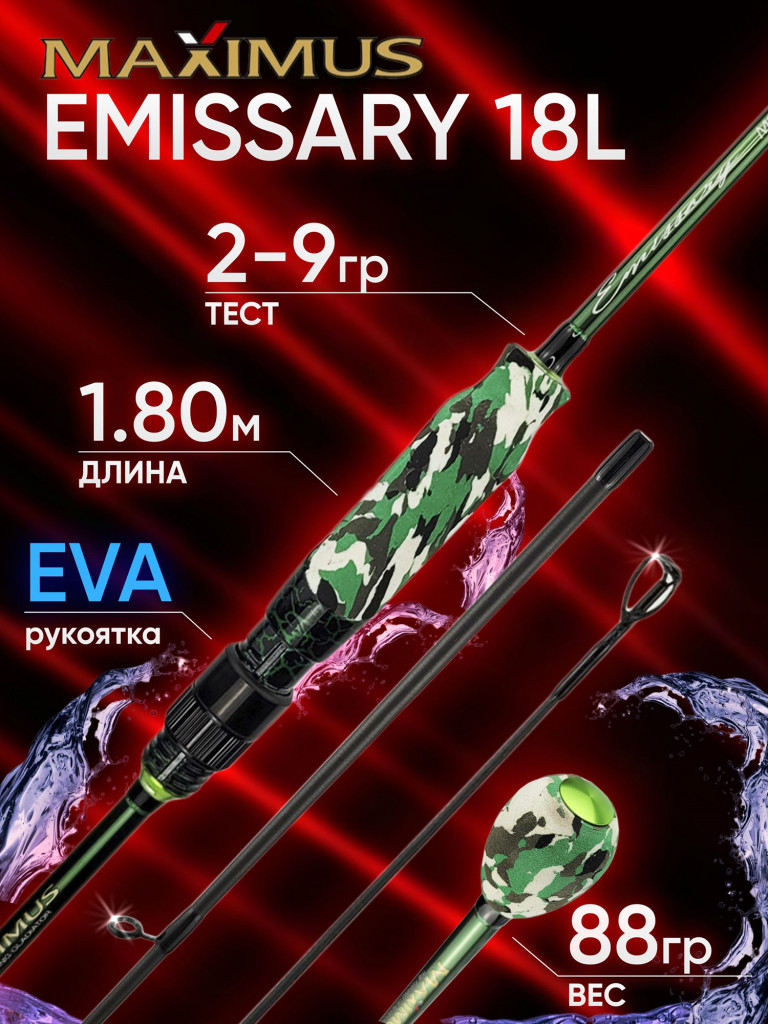 Спиннинг Maximus EMISSARY 18L 1.80м 2-9гр