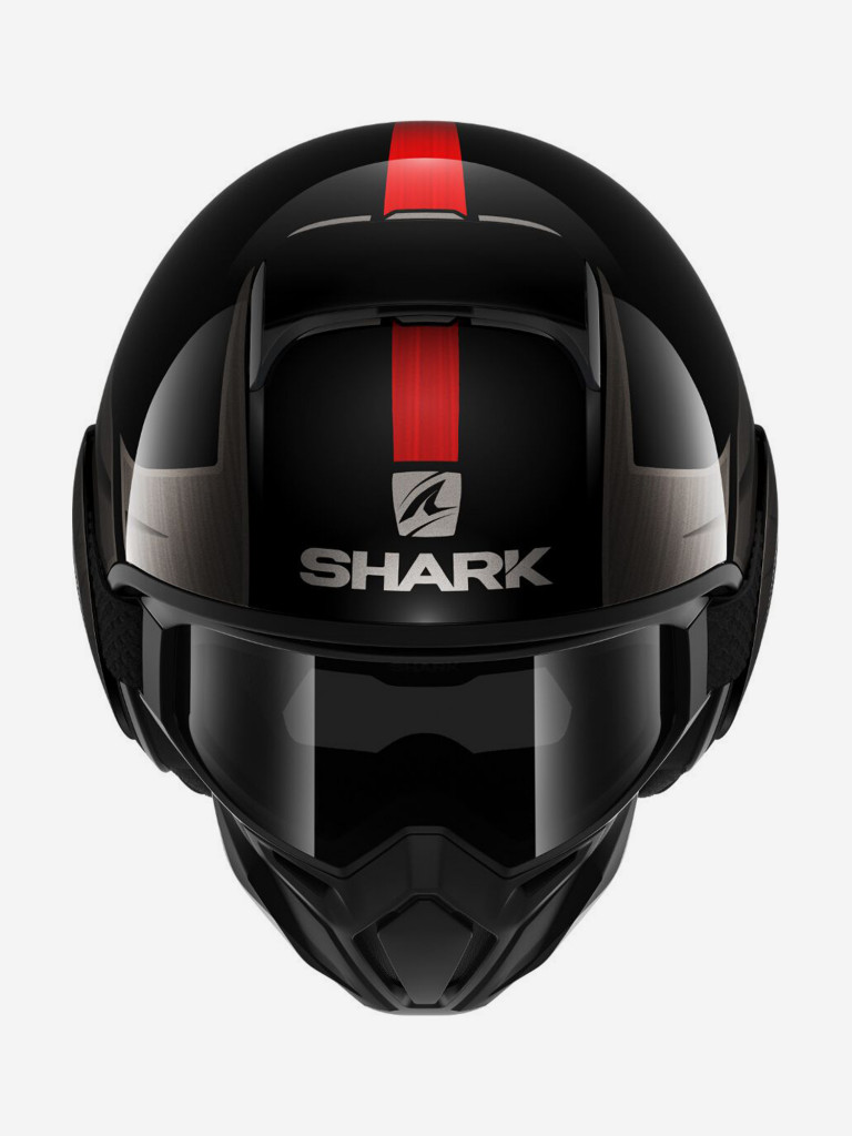 Мотошлем открытый SHARK STREET DRAK TRIBUTE RM Black/Chrom/Red