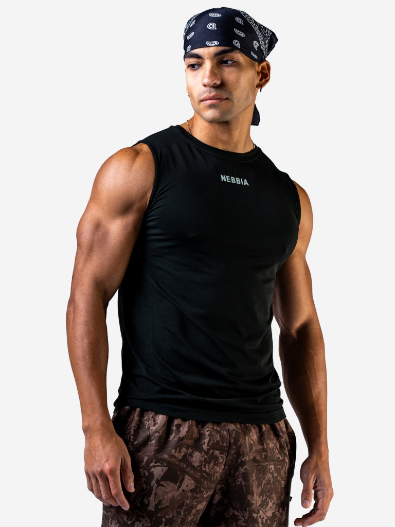Майка мужская спортивная NEBBIA Seamless Tank POWER 899 Black
