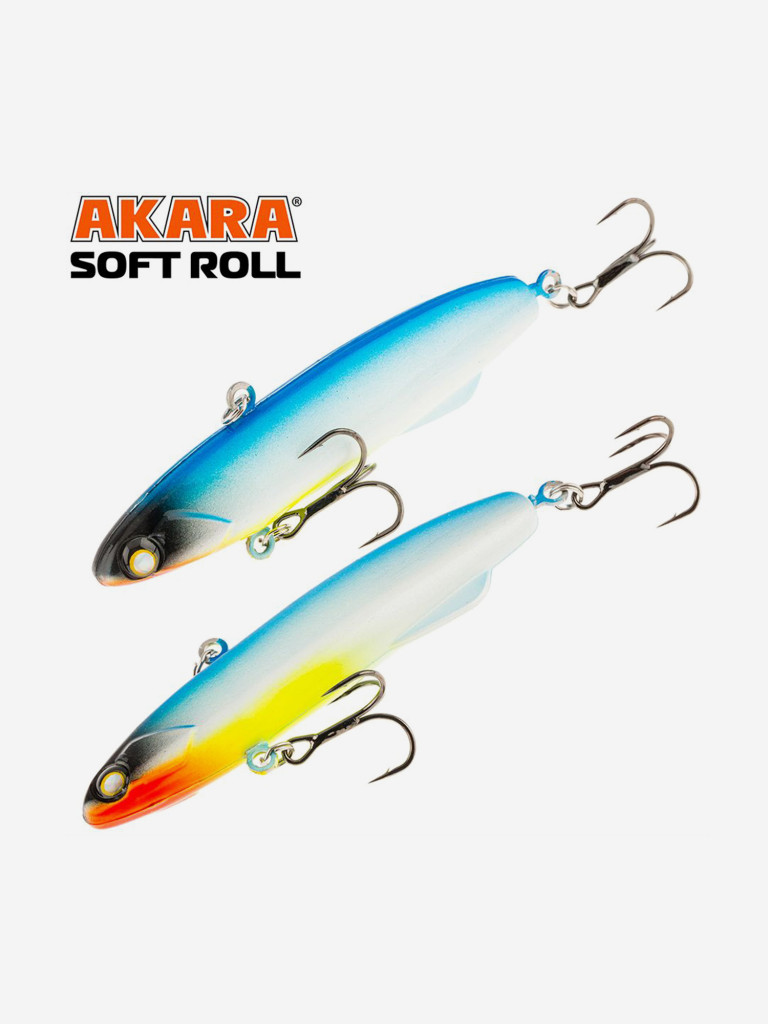 Воблер ратлин Akara Soft Roll 80мм 28г A182 виб зимний на щуку, судака
