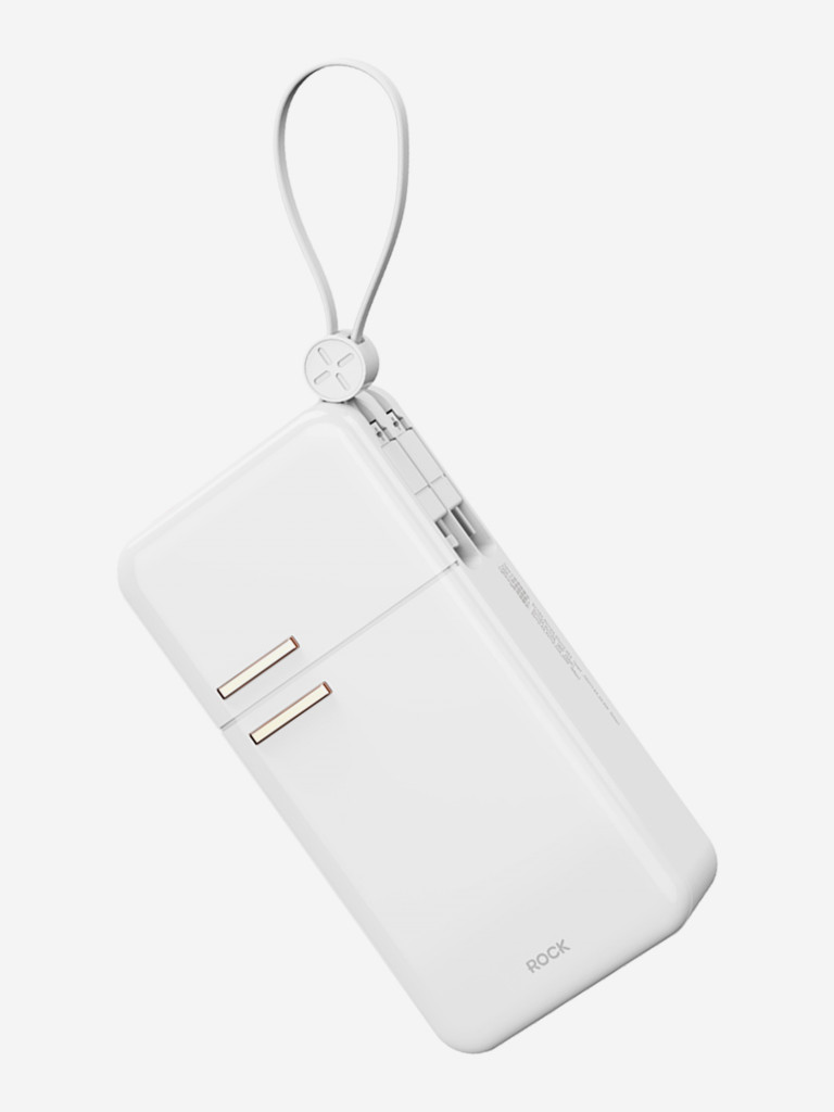 Внешний аккумулятор ROCK Y18 Fridge Series Fast Charging Power Bank with Cables белый
