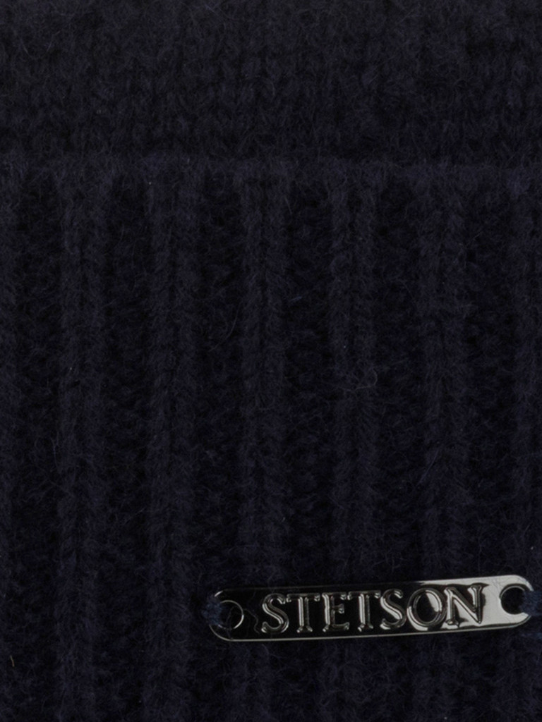 Шапка с отворотом STETSON 8599218 BEANIE CASHMERE (синий)