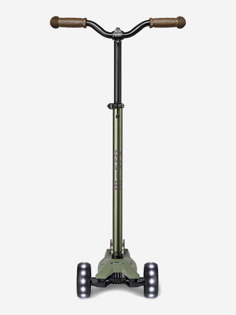 Самокат Micro Maxi Deluxe Pro Led Оливковый 2026