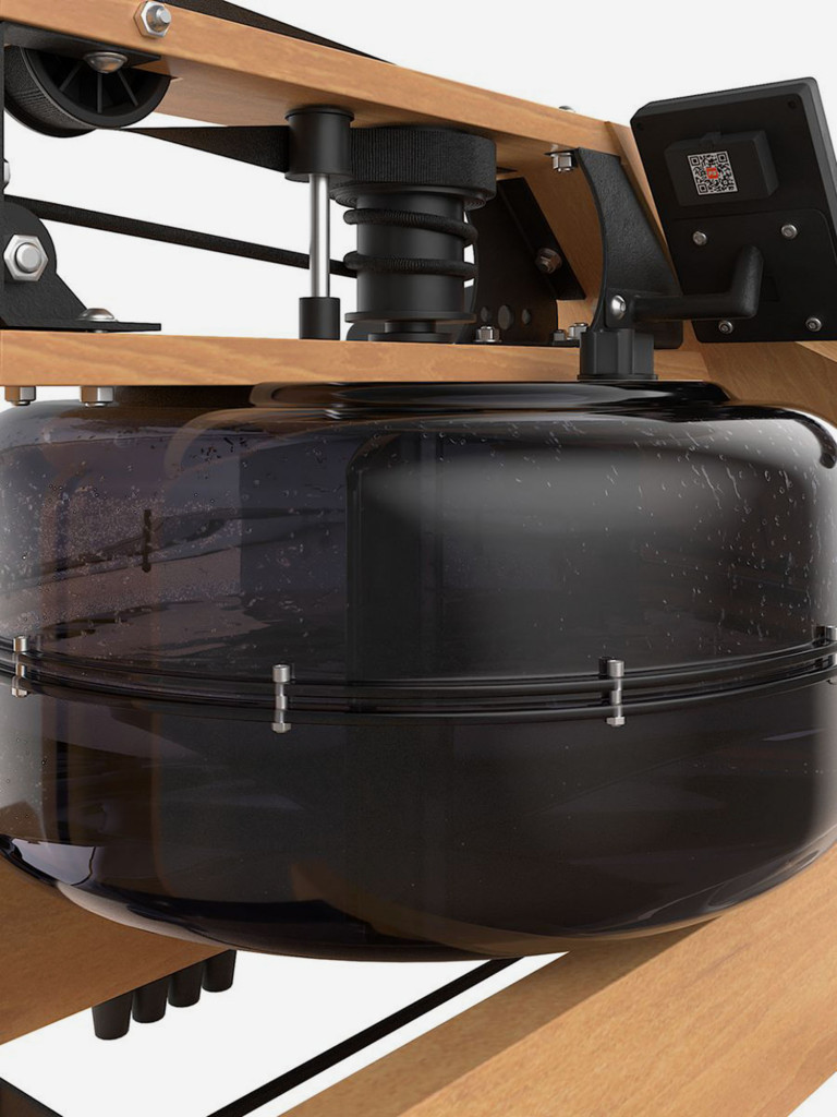 Гребной тренажер водный UNIX Fit Wood Rower Light складной, древесина бука