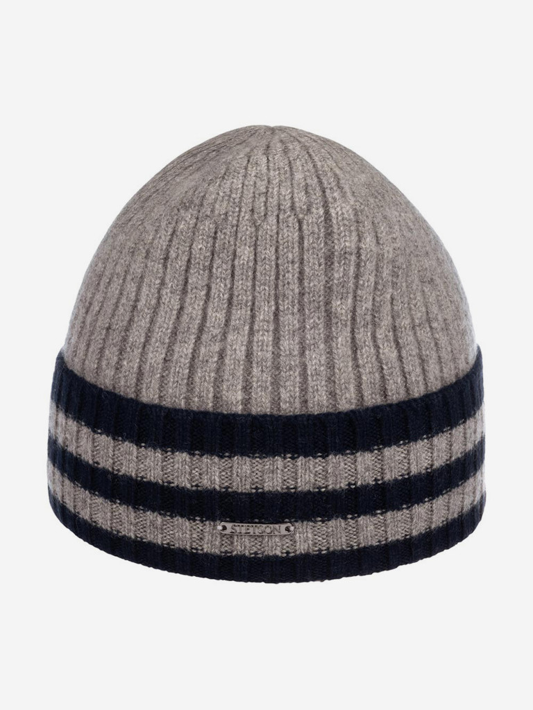 Шапка с отворотом STETSON 8599212 BEANIE CASHMERE (серый)
