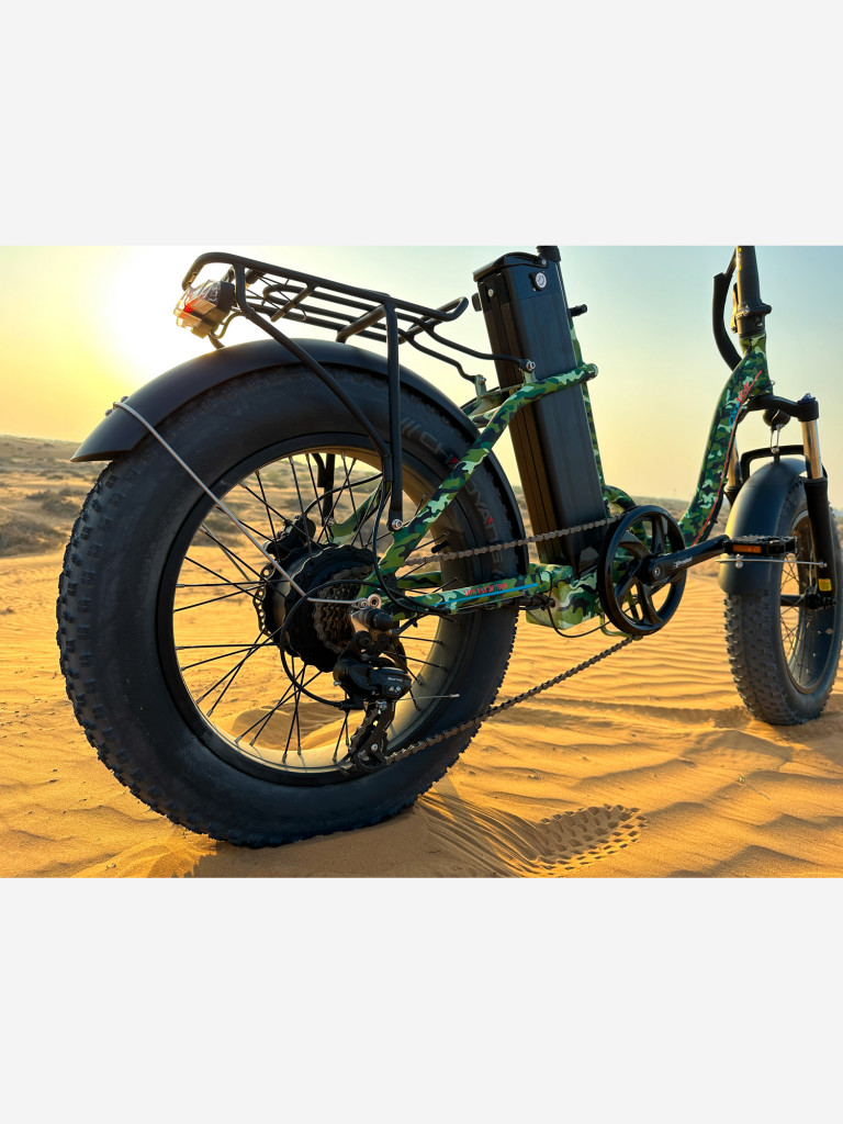 Электровелосипед OxyVolt "Low Fat Ranger" 750Вт, 48В, 20Ач, гидравлика, фэтбайк, складной, 20 дюймов, графит