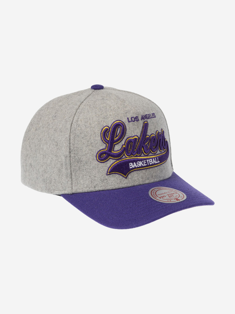 Бейсболка MITCHELL NESS HP14543-LALGREY Los Angeles Lakers NBA