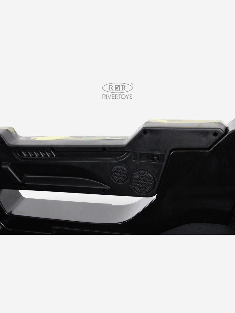 Детский электромобиль RIVERTOYS A707AA LUX NEW 4WD зеленый камуфляж
