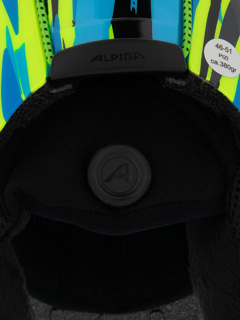 Горнолыжный шлем Alpina Pizi Neon-Blue Green Gloss