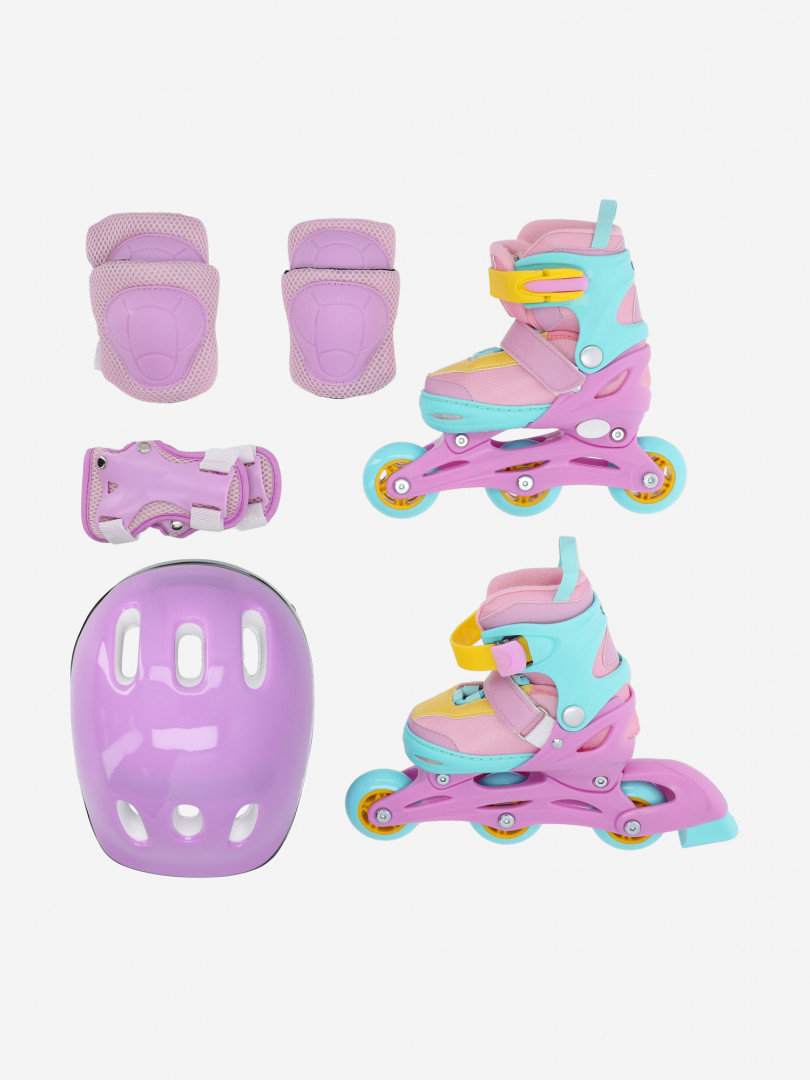 Набор детский: роликовые коньки, шлем Street Runner, Фиолетовый