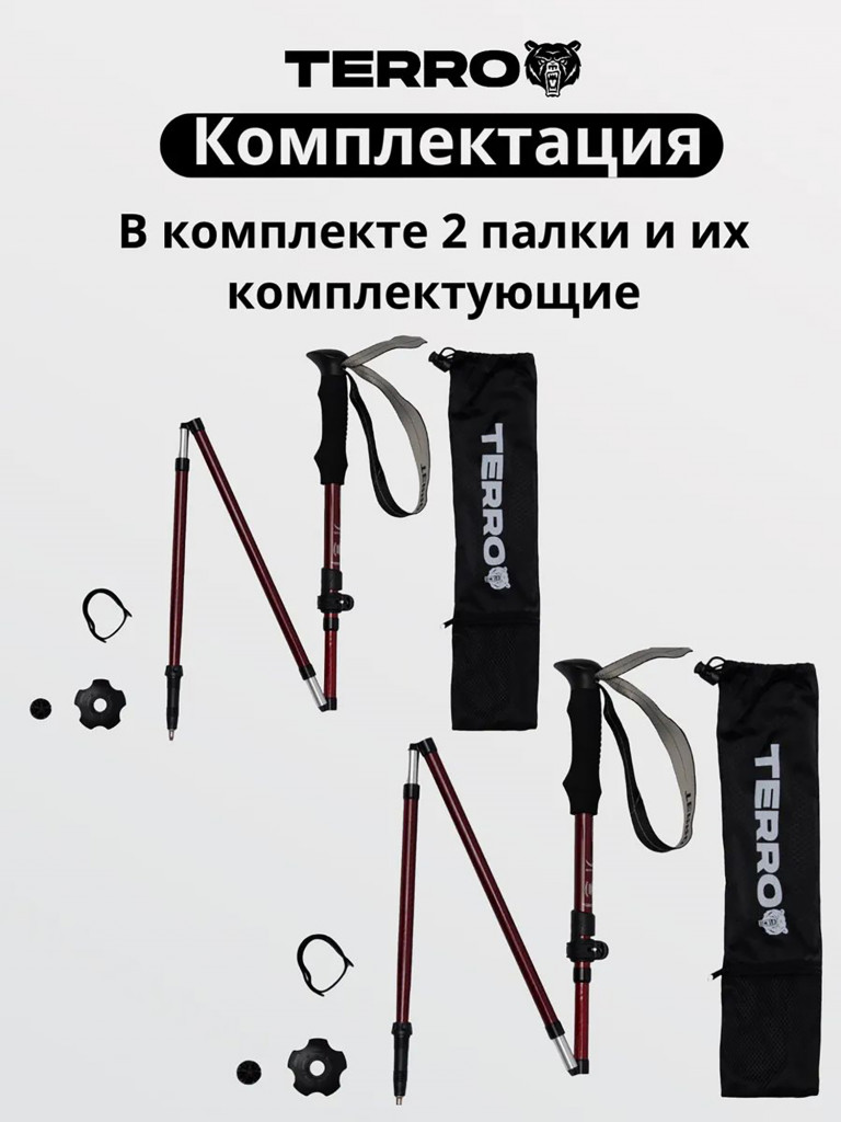 Палки для скандинавской ходьбы - карбоновые складные
