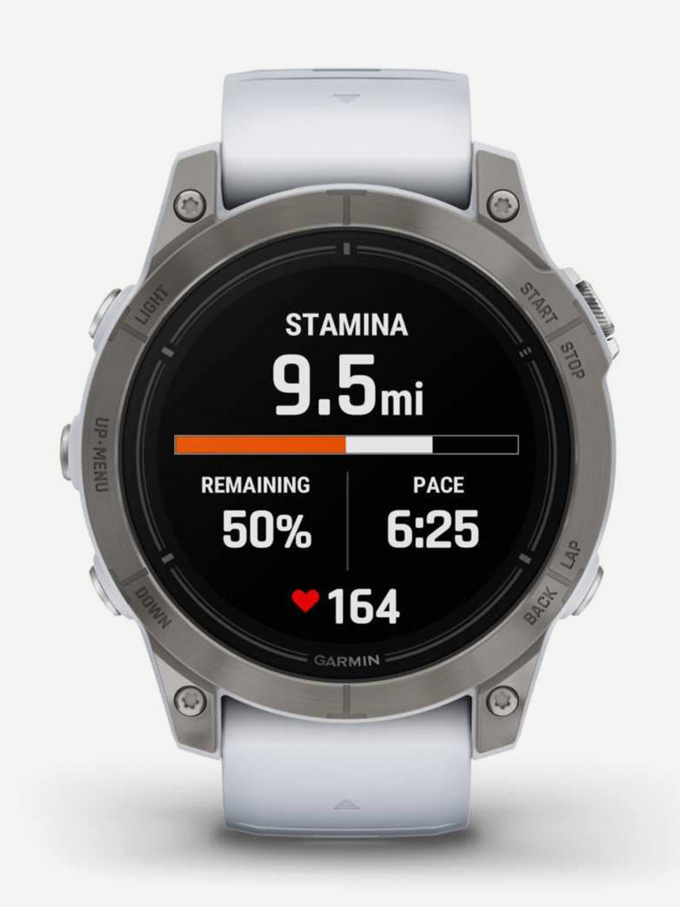 Спортивные часы Garmin EPIX PRO (Gen 2) Sapphire Edition 47 мм, титановый, белый DLC, белый ремешок