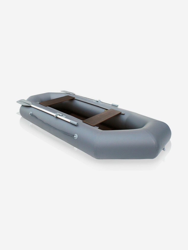 Лодка ПВХ "Компакт-240N"- ФС фанерная слань (серый цвет) упаковка-мешок оксфорд