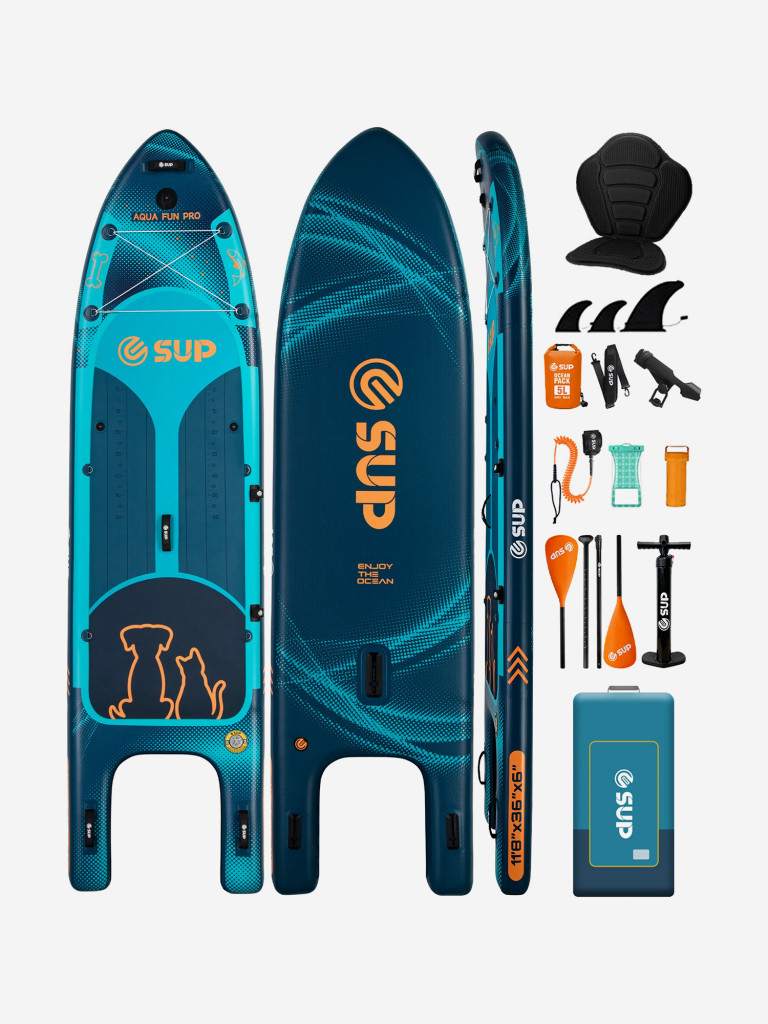Сапборд двухслойный E-SUP AQUA FUN PRO 353 см
