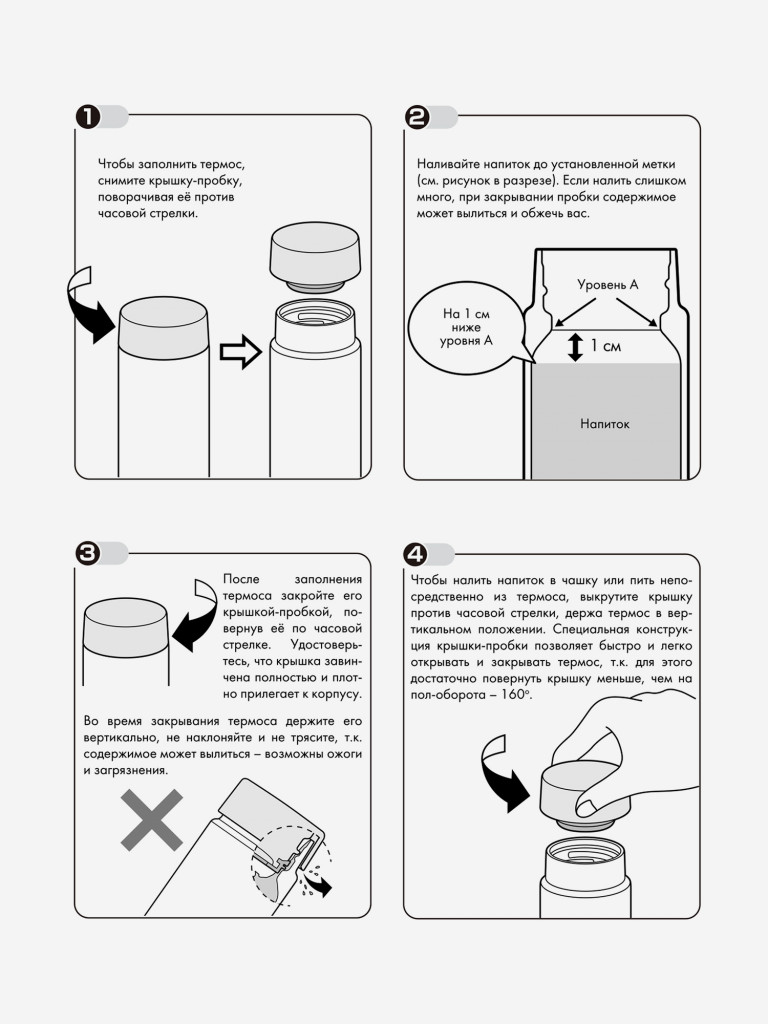 Мини термос для кофе 120 мл THERMOS JOJ-120 розовоый