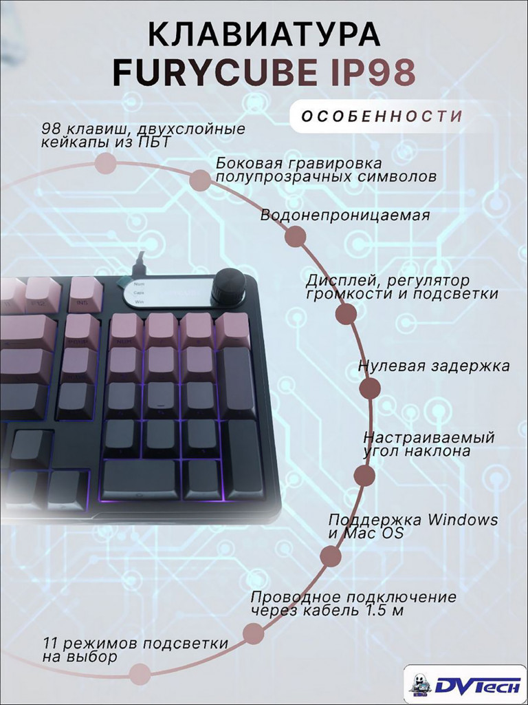Клавиатура мембранная FURYCUBE IP98