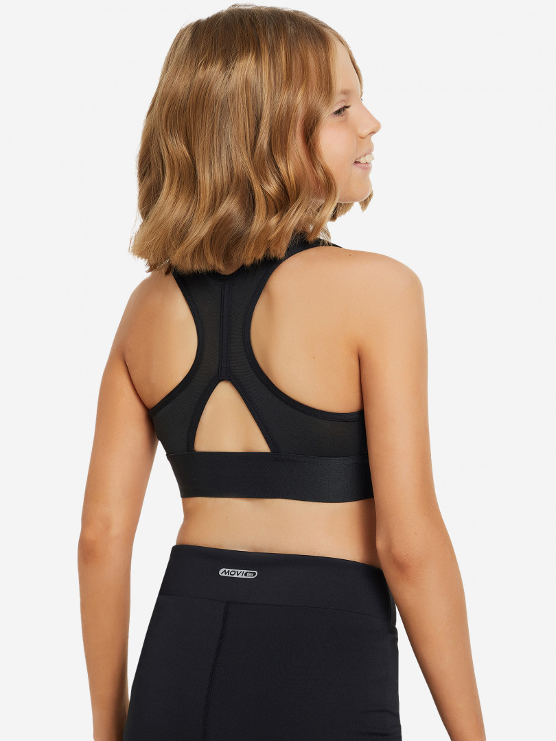 Спортивный топ бра для девочек adidas 28911370299 Черный, размер 128, фото 2