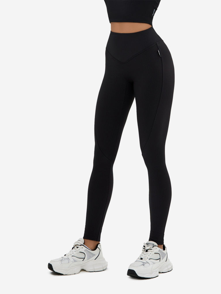 Лосины женские Bona Fide: Leggings "Ribbed Black"