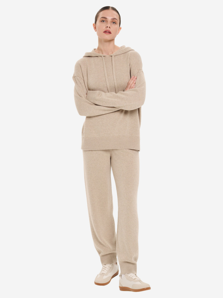 Худи спортивного стиля (свитер) женский ABOUT Lingerie с капошоном из смесовой шерсти