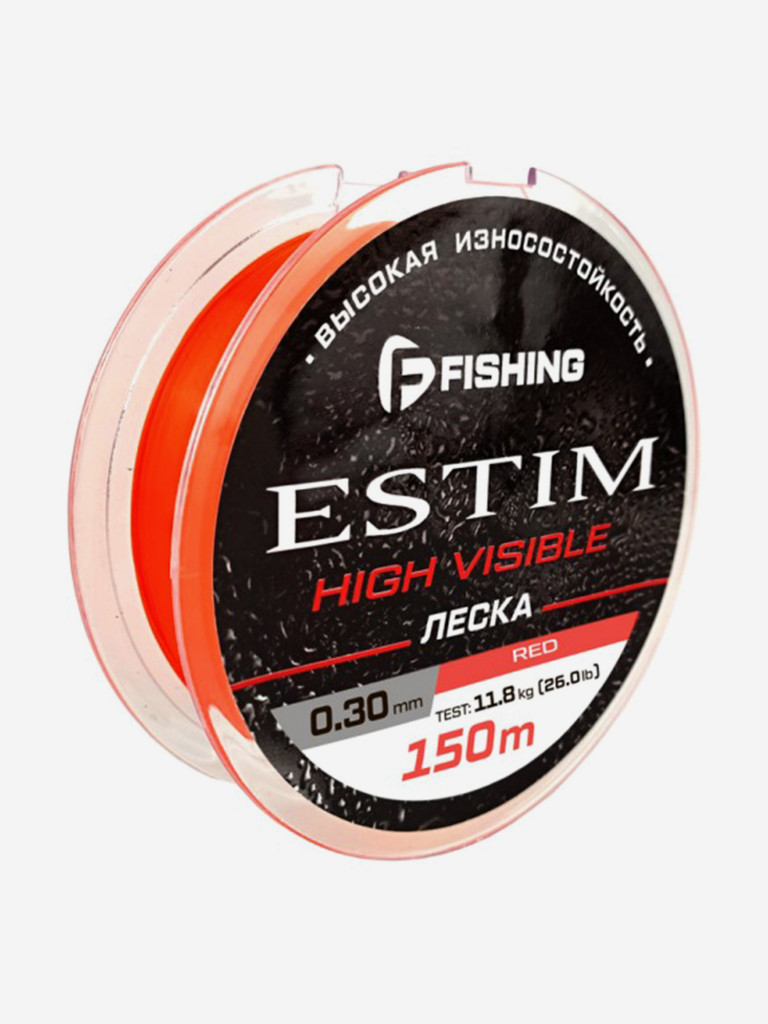 Леска F-FISHING Estim Red 150м 0,30мм 11,8кг/26lb