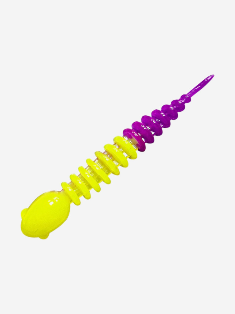 Силикон TROUT LURE (SANSAN) в банке, GOLOVASTIK 65, СЫР, COL. 29 (Lemon-Purple), (12шт)