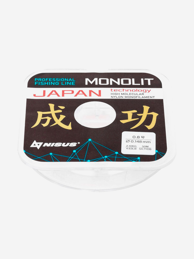 Леска для рыбалки Nisus MONOLIT Nylon 0,148мм, 50м, 2,1кг, прозрачный